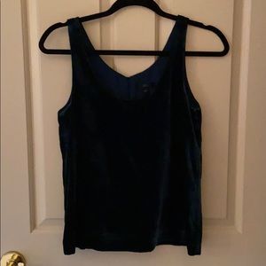 Dark green velvet tank